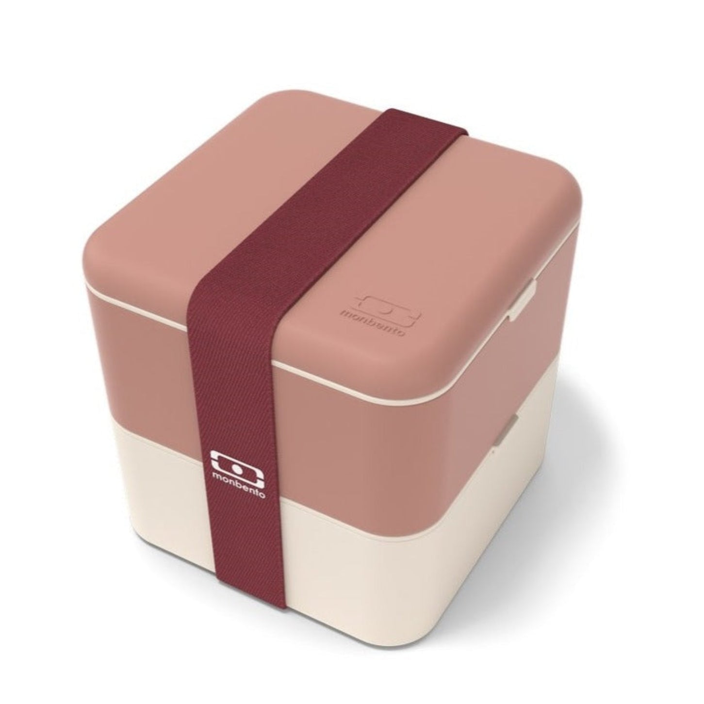 Monbento Square Pink Moka – francuski lunchbox 1,7 l z dwoma pojemnikami i separatorem. Szczelny, trwały i bez BPA. Idealny do pracy, szkoły i podróży, kolor: różowy