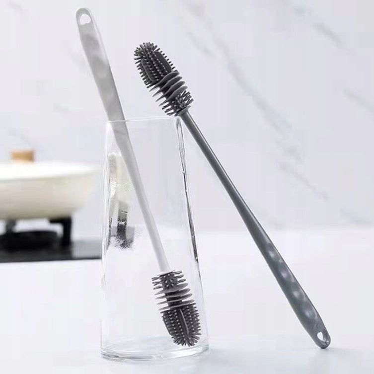 Szczotka do czyszczenia butelek Wessper - silikonowa, do mycia butelek i kubków, wygodna rączka, nie chłoni zapachów i smaków