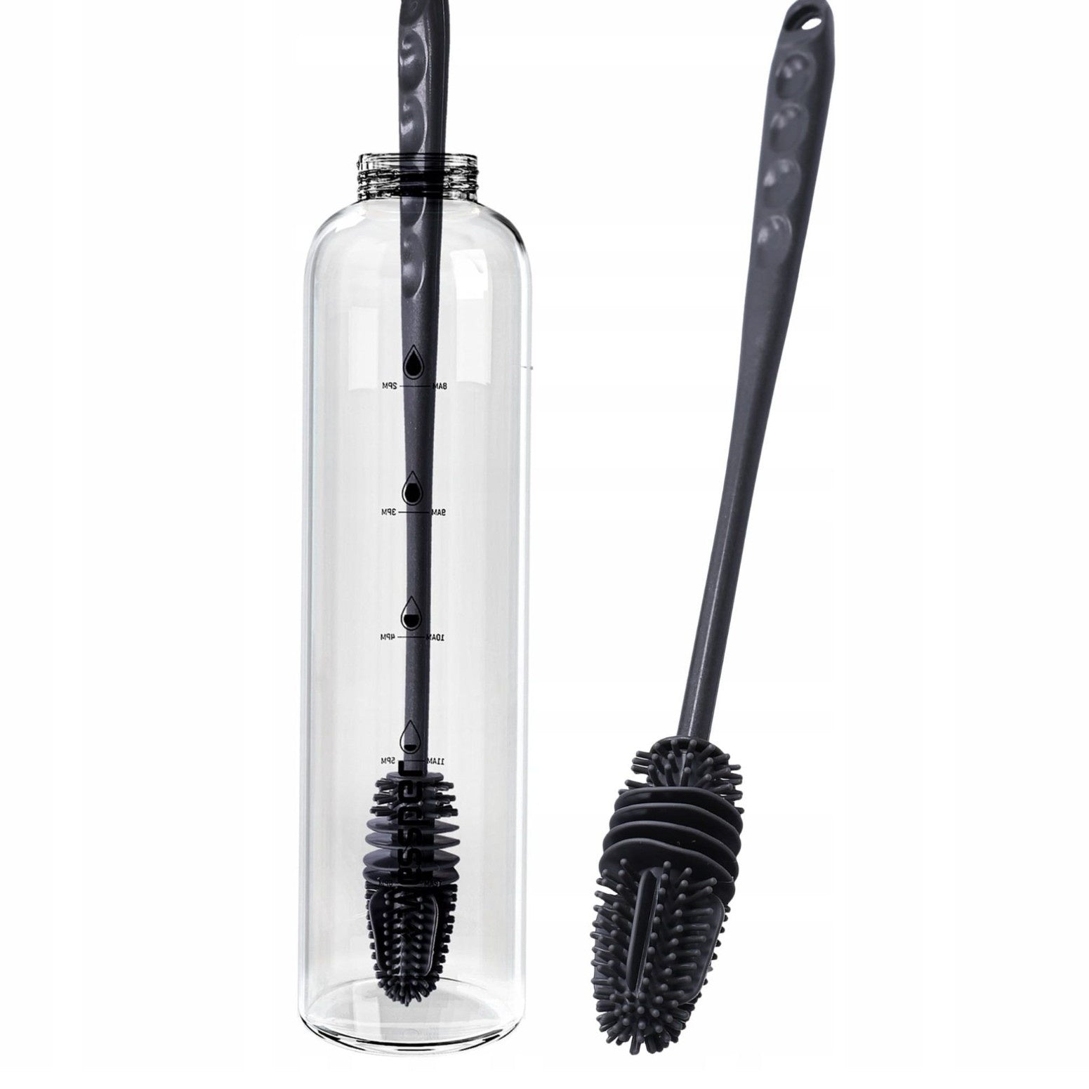 Szczotka do czyszczenia butelek Wessper - silikonowa, do mycia butelek i kubków, wygodna rączka, nie chłoni zapachów i smaków