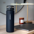 Wessper ActiveMax Glass 680 ml Grey– szklana butelka filtrująca, filtr węglowy, szkło borokrzemowe, ekologiczna, stylowa, bez BPA, kolor: szara