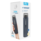 Wessper ActiveMax Glass 680 ml Grey– szklana butelka filtrująca, filtr węglowy, szkło borokrzemowe, ekologiczna, stylowa, bez BPA, kolor: szara