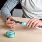 Wessper ActiveMax Glass 680 ml Mint – szklana butelka filtrująca, filtr węglowy, szkło borokrzemowe, ekologiczna, stylowa, bez BPA, kolor: zielona