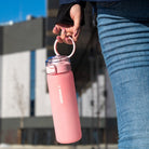 Wessper ActiveMax Glass 680 ml Pink – szklana butelka filtrująca, filtr węglowy, szkło borokrzemowe, ekologiczna, stylowa, bez BPA, kolor: różowa