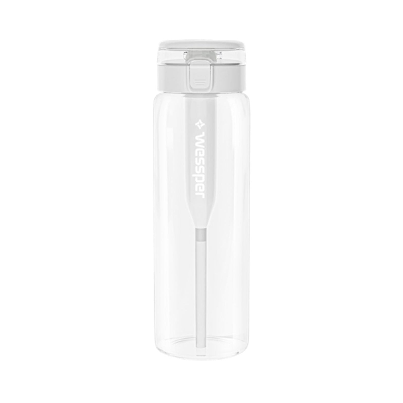 Wessper ActiveMax Glass 680 ml Transparent – szklana butelka filtrująca, filtr węglowy, szkło borokrzemowe, ekologiczna, stylowa, bez BPA, kolor: przezroczysta