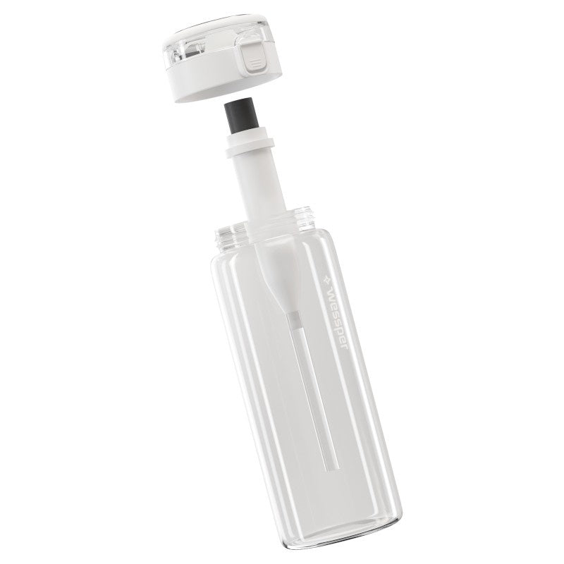 Wessper ActiveMax Glass 680 ml Transparent – szklana butelka filtrująca, filtr węglowy, szkło borokrzemowe, ekologiczna, stylowa, bez BPA, kolor: przezroczysta