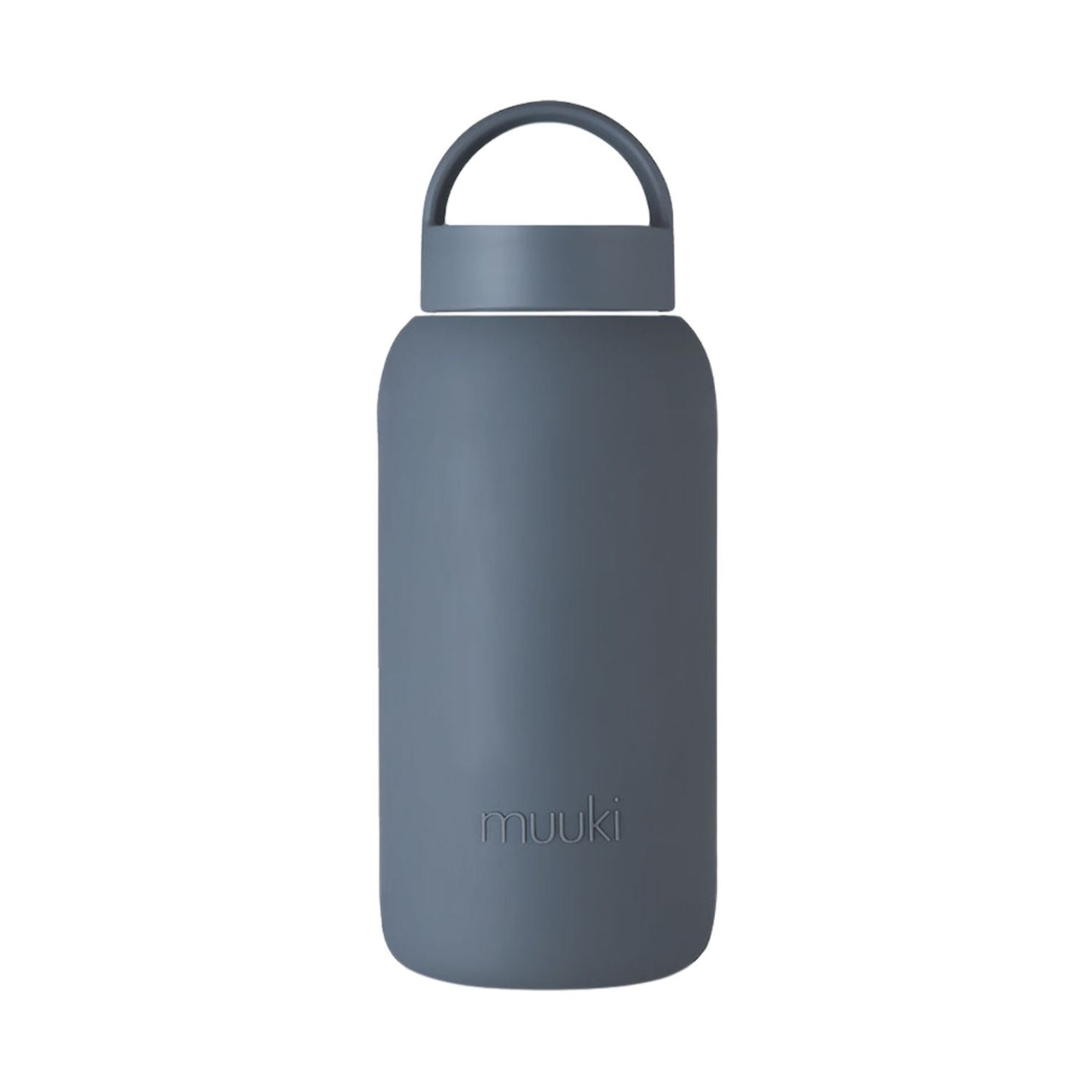 Muuki Smoke Grey 720 ml – minimalistyczna butelka w szarym silikonowym etui