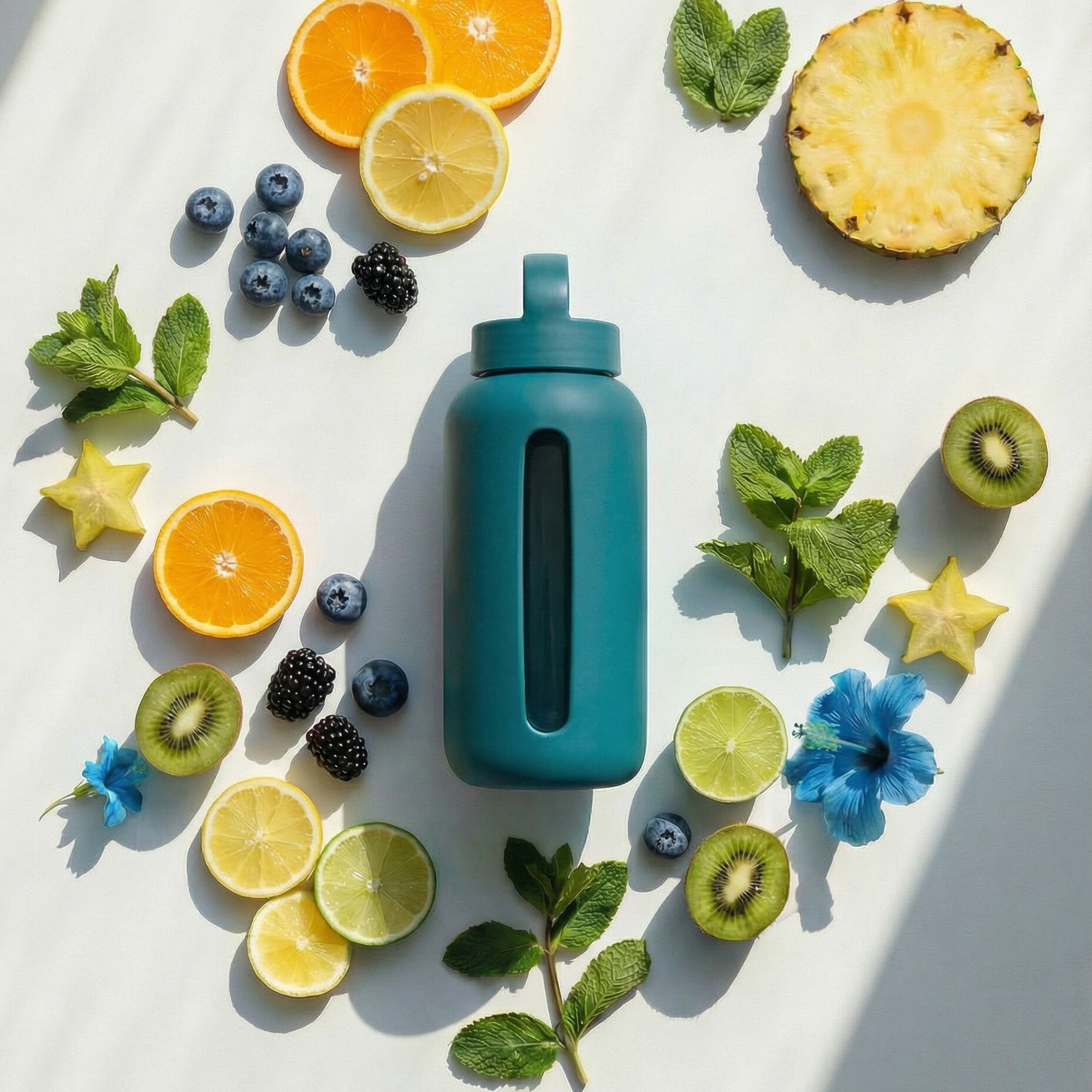 Muuki Daily Bottle 720 ml – ekologiczna butelka na wodę w kolorze Tahiti Blue