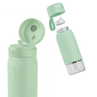 Wessper Actitex™ Glass 500 ml Mint– szklana butelka filtrująca ze szkła borokrzemowego, filtr Actitex™, bez BPA, ekologiczna i szczelna, kolor: zielona