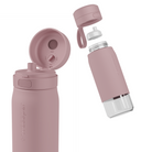 Wessper Actitex™ Glass 500 ml Pink – szklana butelka filtrująca ze szkła borokrzemowego, filtr Actitex™, bez BPA, ekologiczna i szczelna, kolor: różowa