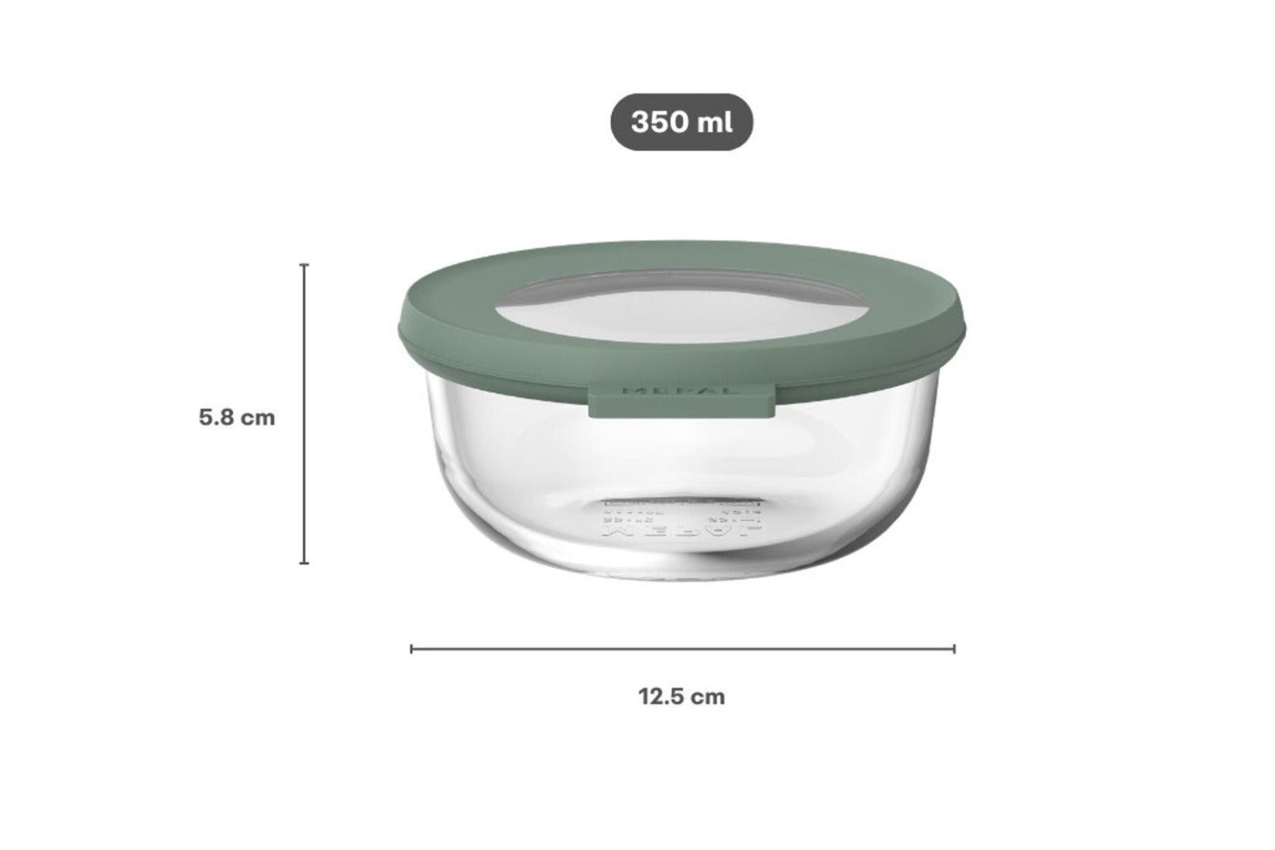 Pojemnik Mepal Cirqula 350 ml – szałwiowa miseczka do dipów i owoców