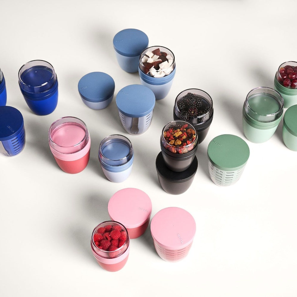 Termiczny pojemnik Mepal Lunch Pot - stalowy, z przegródką i izolacją, do pracy i szkoły, kolor: nordic blue