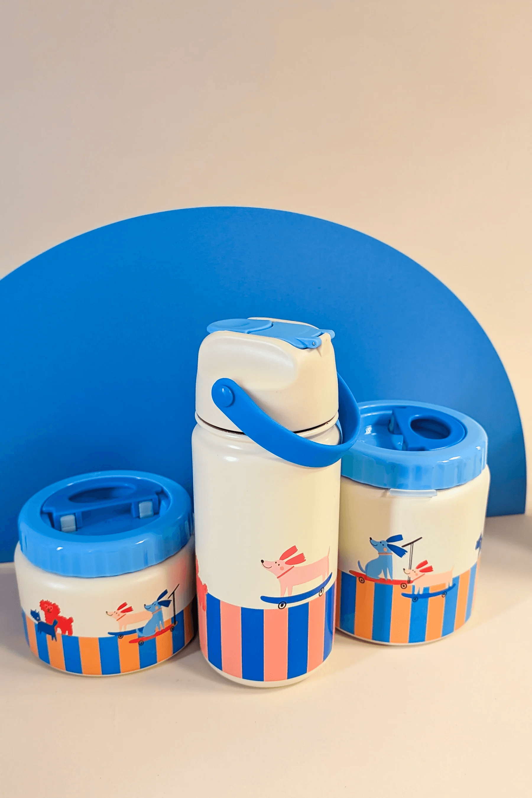 Stalowy termos 300 ml w pieski The Cotton Cloud – delikatna, pastelowa kolorystyka