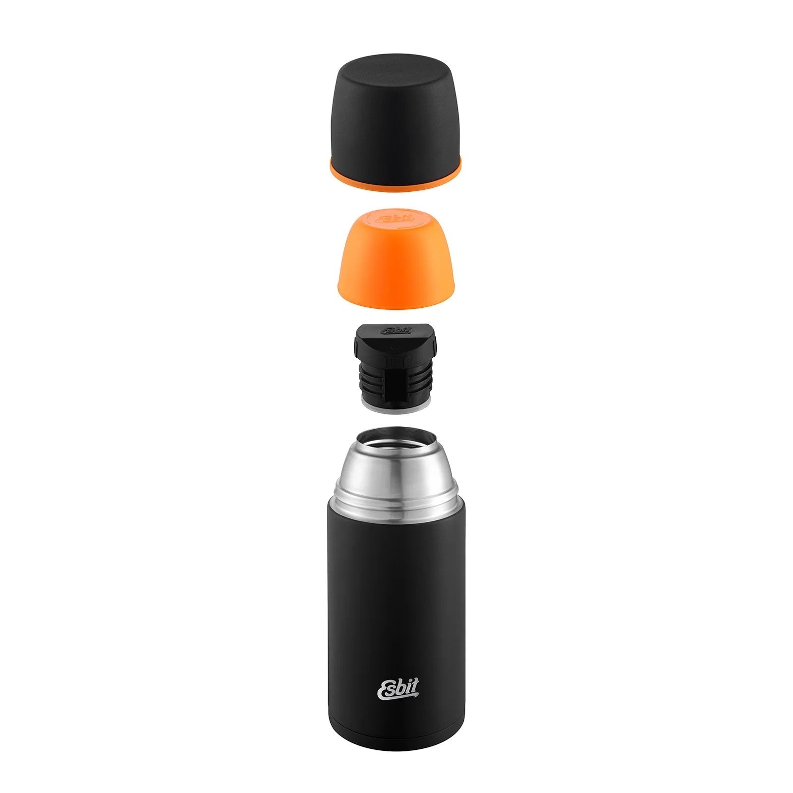 Wyprawowy termos na gorącą herbatę Esbit Vacuum Flask 1000 ml czarno-pomarańczowy