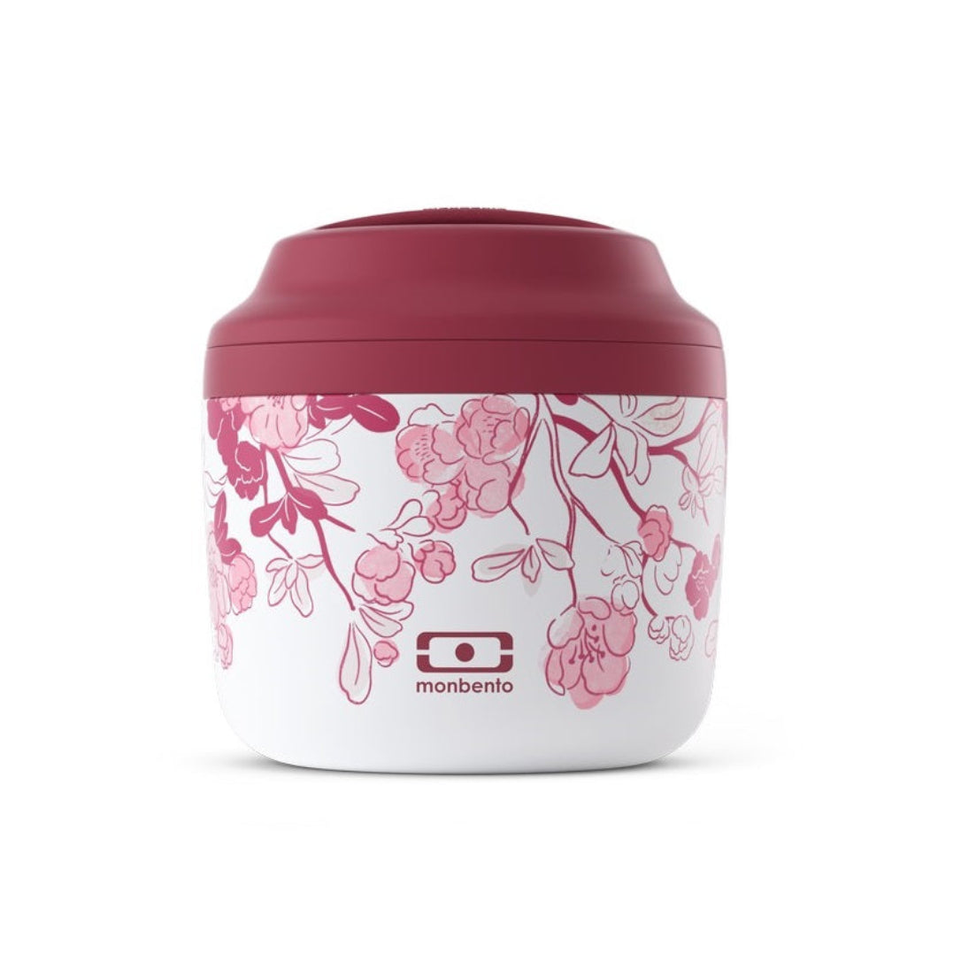 Monbento Element Magnolia – termos obiadowy 550 ml. Utrzymuje ciepło do 10 h, 100% szczelny, stal nierdzewna 316. Idealny na zupy i obiady w podróży, kolor: różowy