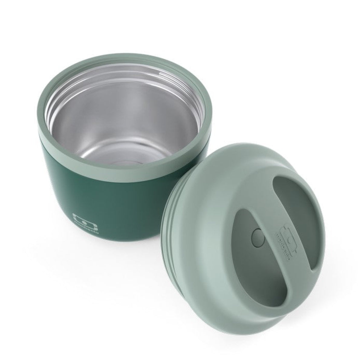Monbento Element Green – termos obiadowy 550 ml. Utrzymuje ciepło do 10 h, 100% szczelny, stal nierdzewna 316. Idealny na zupy i obiady w podróży, kolor: zielony