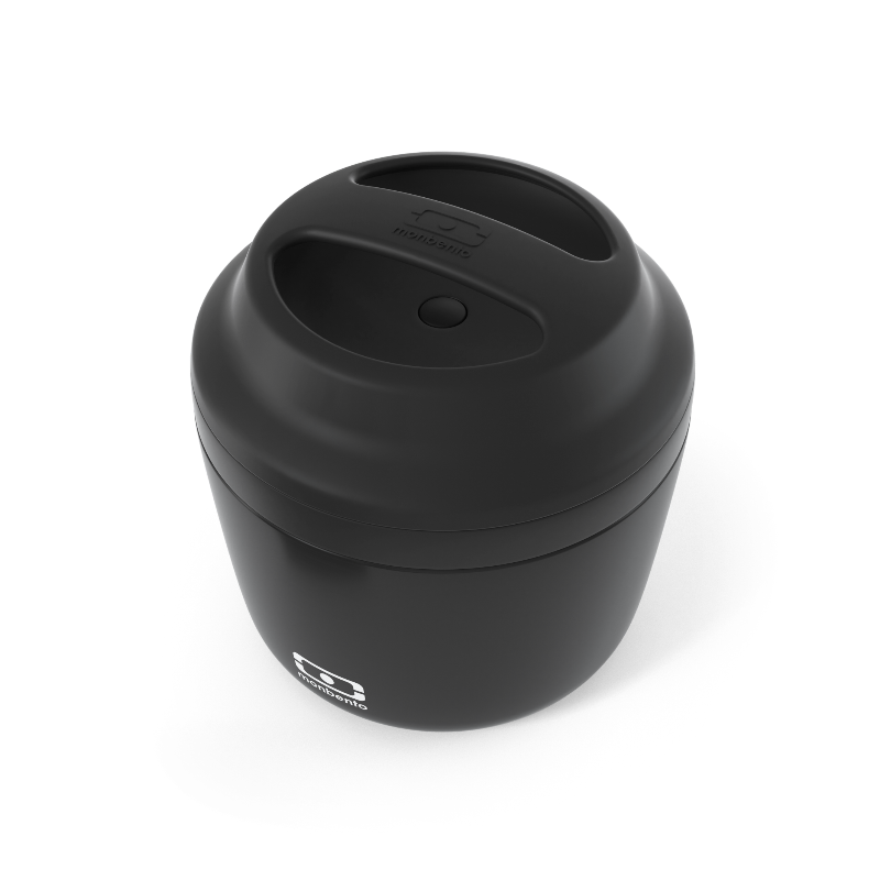 Monbento Element Onyx – termos obiadowy 550 ml. Utrzymuje ciepło do 10 h, 100% szczelny, stal nierdzewna 316. Idealny na zupy i obiady w podróży, kolor: czarny