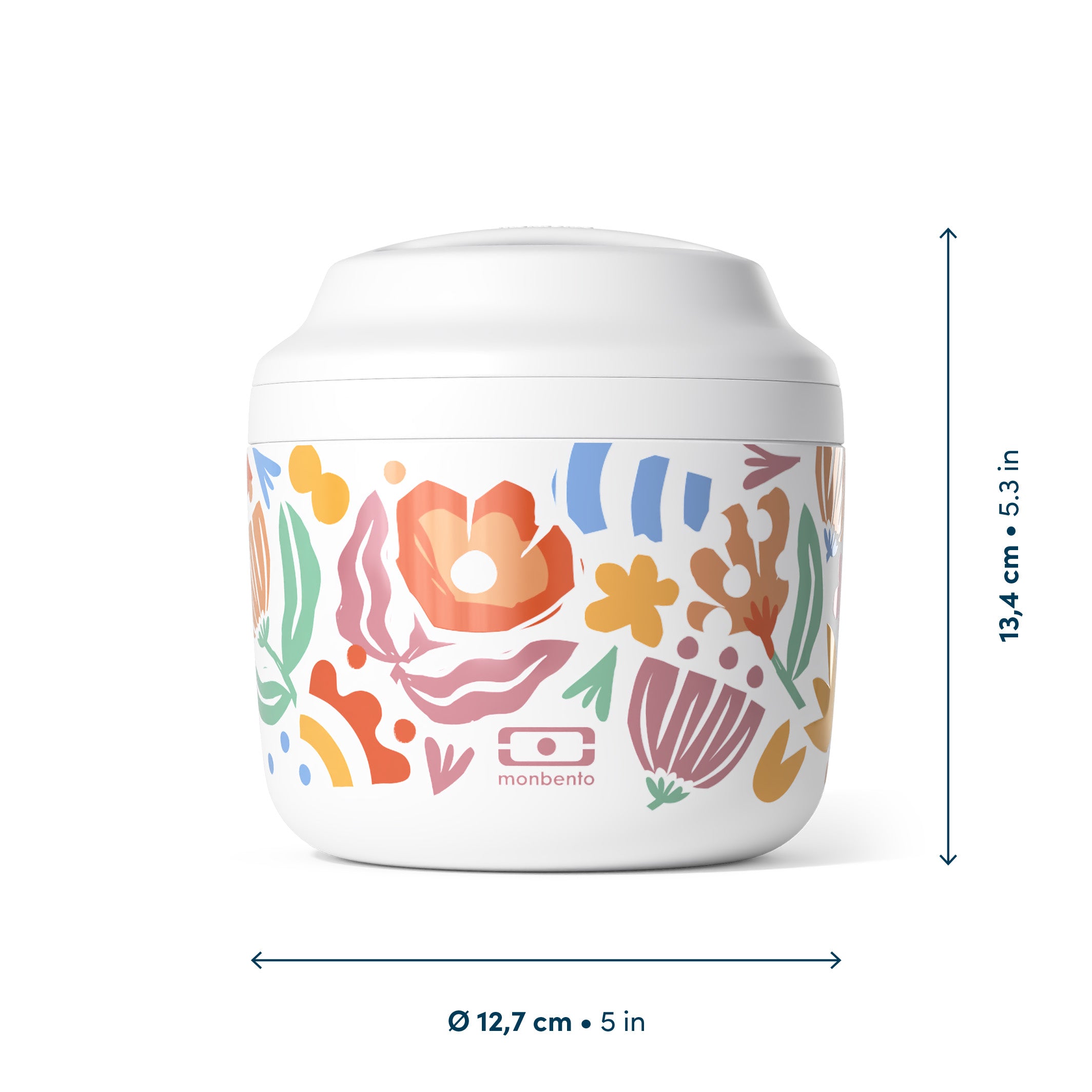Monbento Element Papercut – termos obiadowy 550 ml. Utrzymuje ciepło do 10 h, 100% szczelny, stal nierdzewna 316. Idealny na zupy i obiady w podróży, kolor: kolorowy
