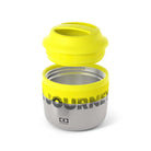 Monbento Element The Journey – termos obiadowy 550 ml. Utrzymuje ciepło do 10 h, 100% szczelny, stal nierdzewna 316. Idealny na zupy i obiady w podróży, kolor: srebny/żółty