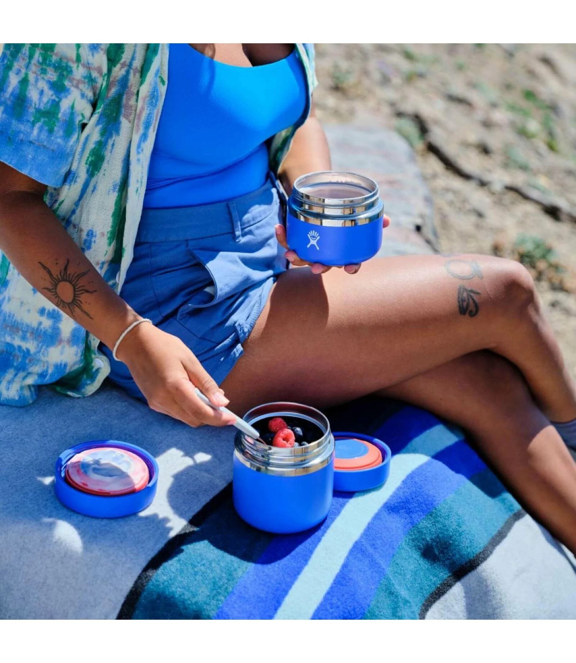 Termos obiadowy Hydro Flask Jar Agave – jasnozielony, podwójne ścianki TempShield™, szczelny, trwały, bez BPA, do gorących i zimnych posiłków.