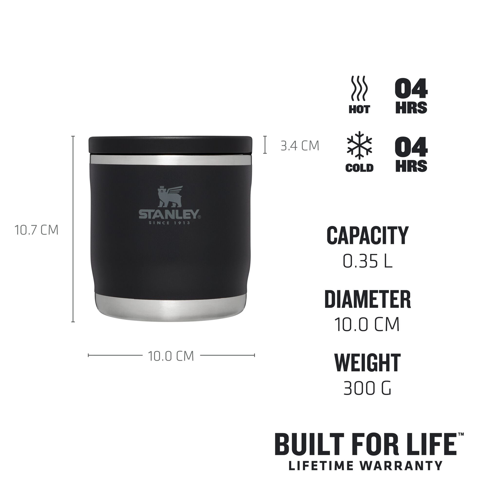 Wytrzymały termos na drugie śniadanie Stanley Adventure w kolorze czarnym