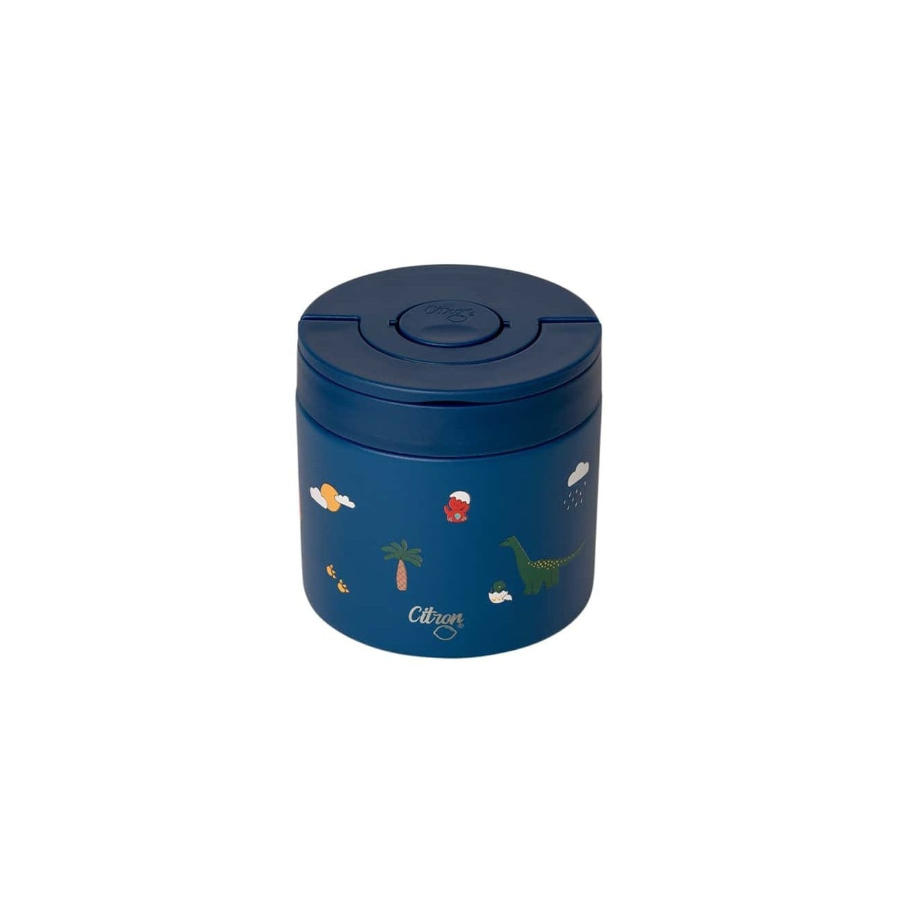 Termos obiadowy Citron Blue Dino 350 ml dla dzieci – stal nierdzewna, szczelny, bez BPA, ciepło do 6h, wzór: dinozaury