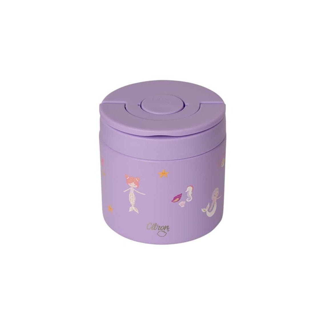 Termos obiadowy Citron Mermaid 350 ml dla dzieci – stal nierdzewna, szczelny, bez BPA, ciepło do 6h, wzór: syrenki