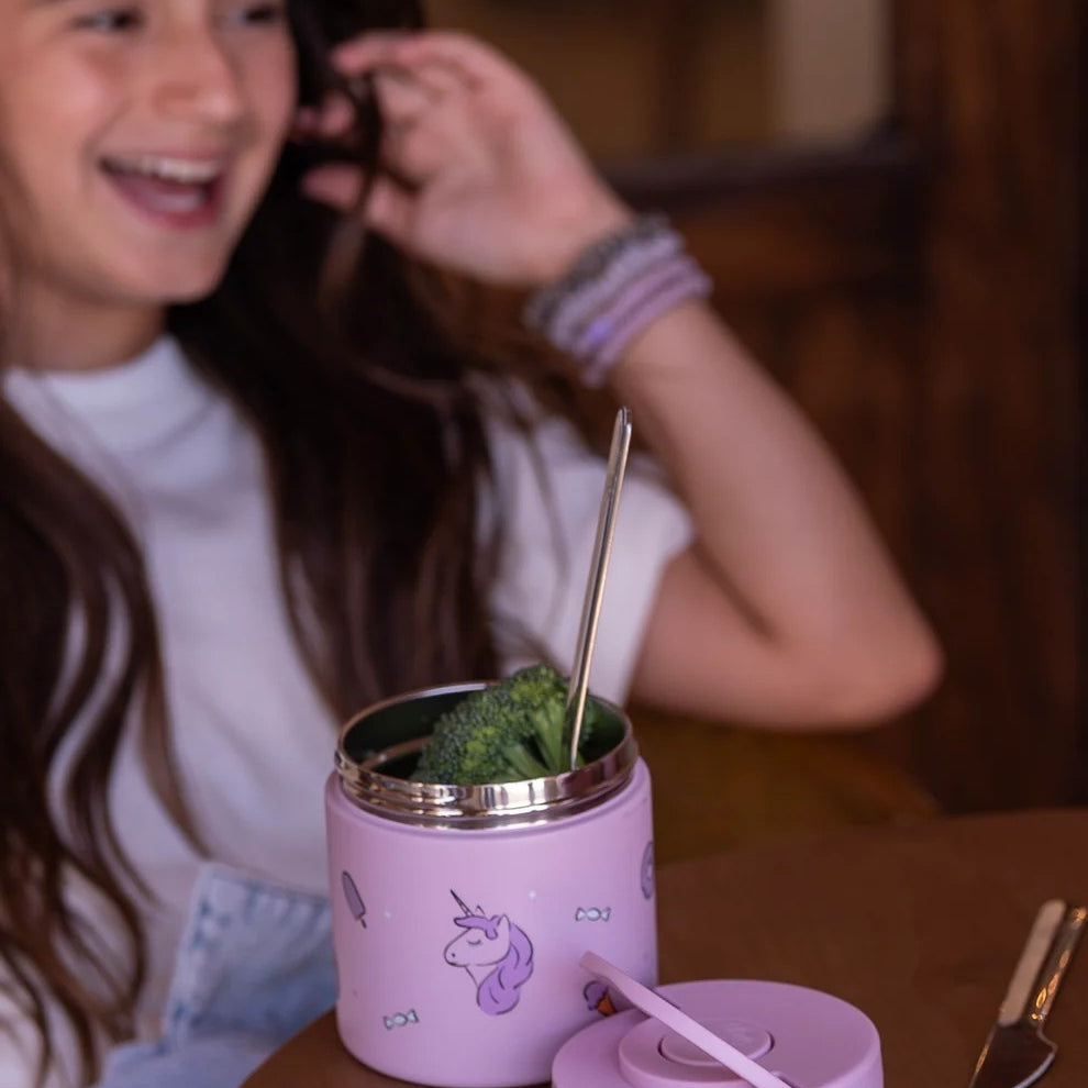 Termos obiadowy Citron Stormy Unicorn 350 ml dla dzieci – stal nierdzewna, szczelny, bez BPA, ciepło do 6h, wzór: jednorożce