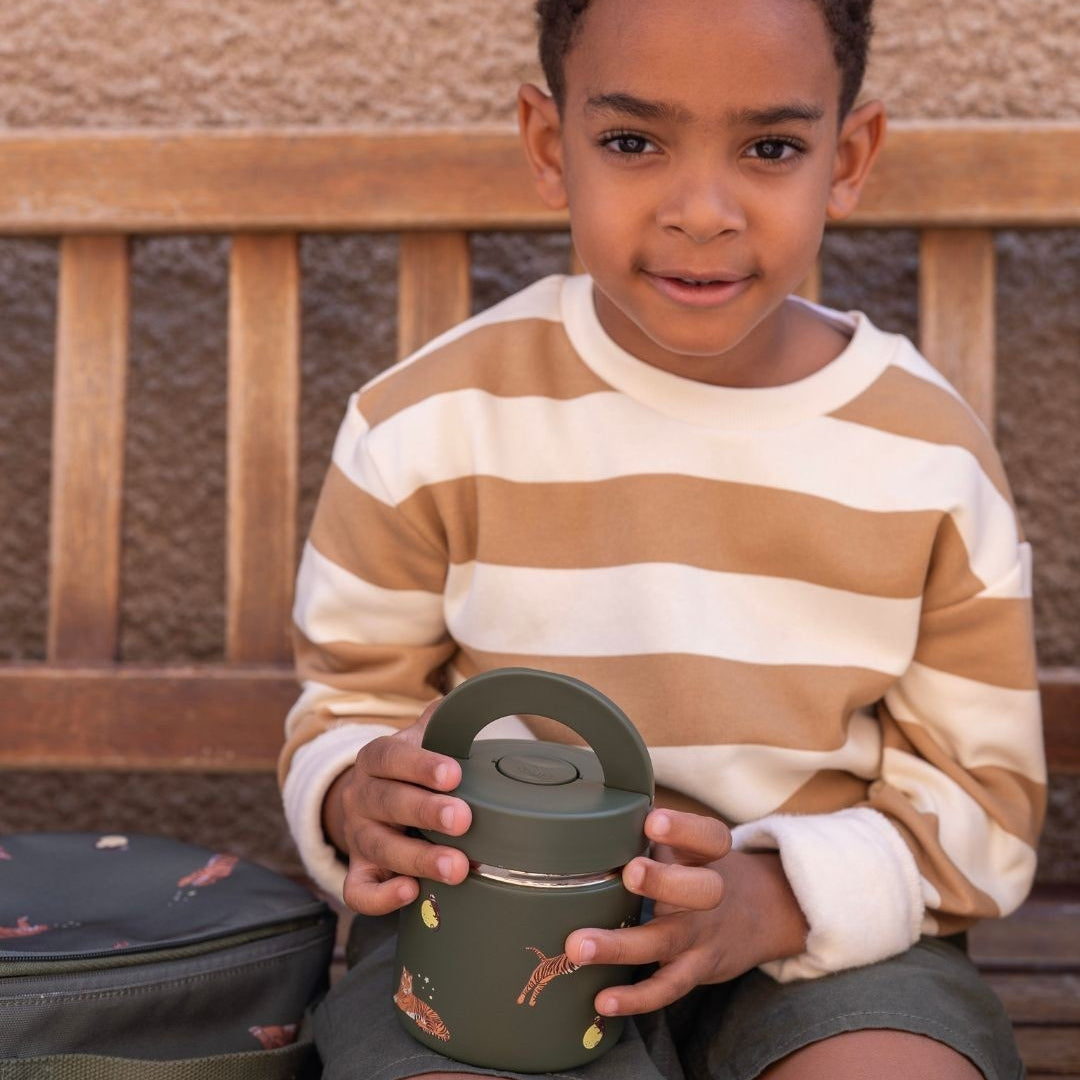 Termos obiadowy Citron Tiger 350 ml dla dzieci – stal nierdzewna, szczelny, bez BPA, ciepło do 6h, wzór: tygrysy