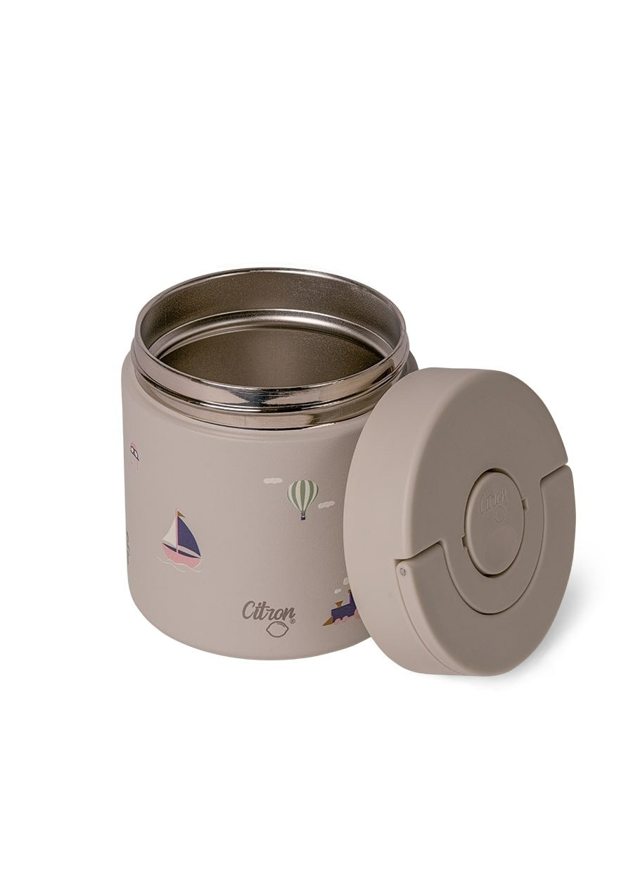 Termos obiadowy Citron Vehicles 350 ml dla dzieci – stal nierdzewna, szczelny, bez BPA, ciepło do 6h, wzór: pojazdy