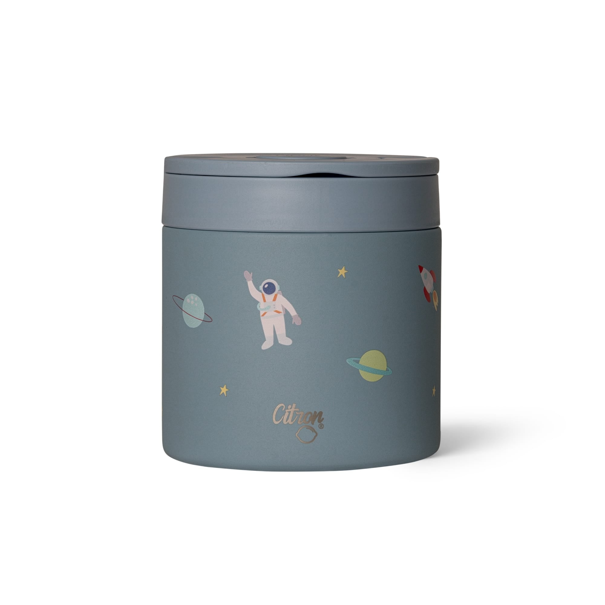 Termos obiadowy Citron Spaceship 350 ml dla dzieci – stal nierdzewna, szczelny, bez BPA, wzór kosmos, ciepło do 6h