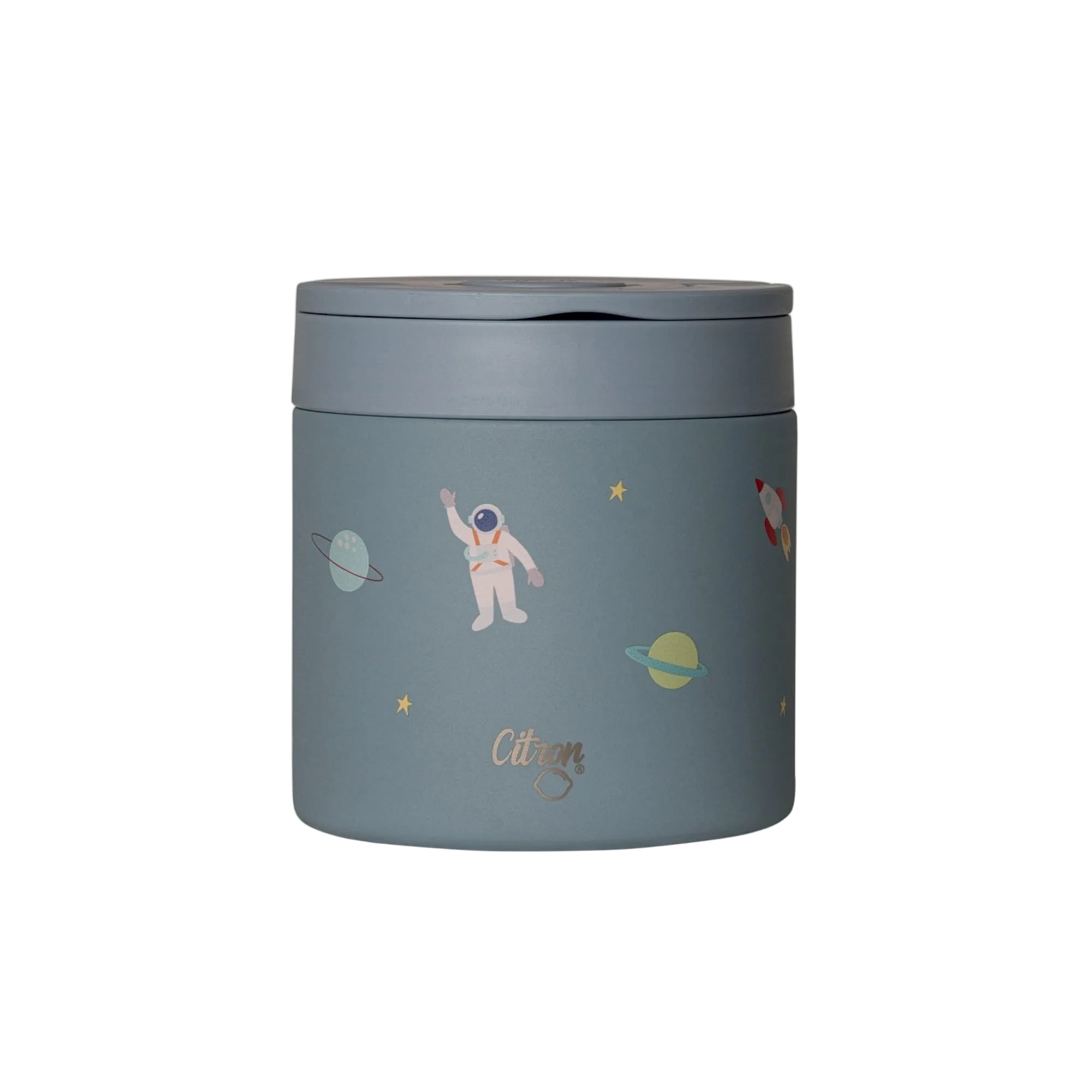 Termos obiadowy Citron Spaceship 350 ml dla dzieci – stal nierdzewna, szczelny, bez BPA, wzór kosmos, ciepło do 6h