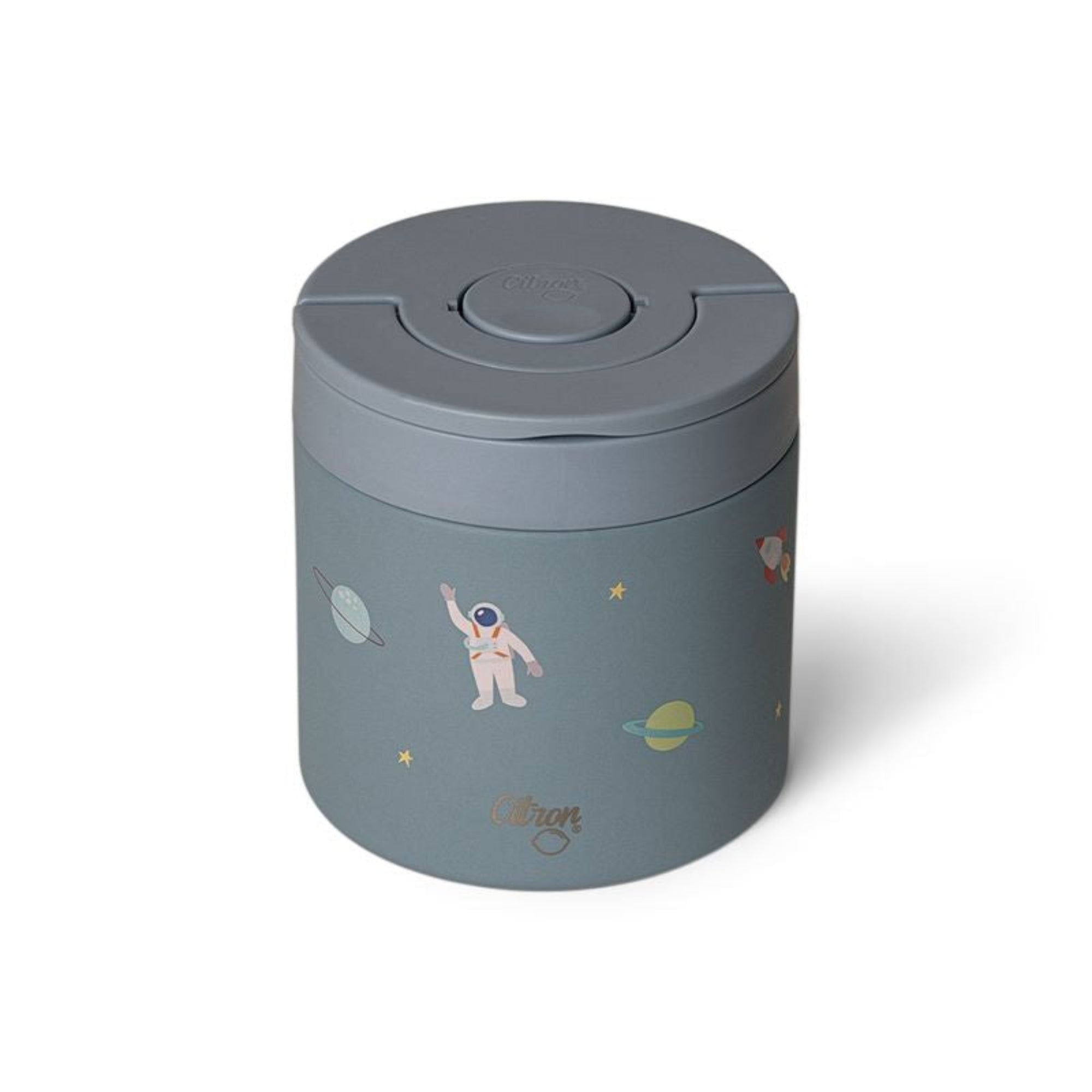 Termos obiadowy Citron Spaceship 350 ml dla dzieci – stal nierdzewna, szczelny, bez BPA, wzór kosmos, ciepło do 6h