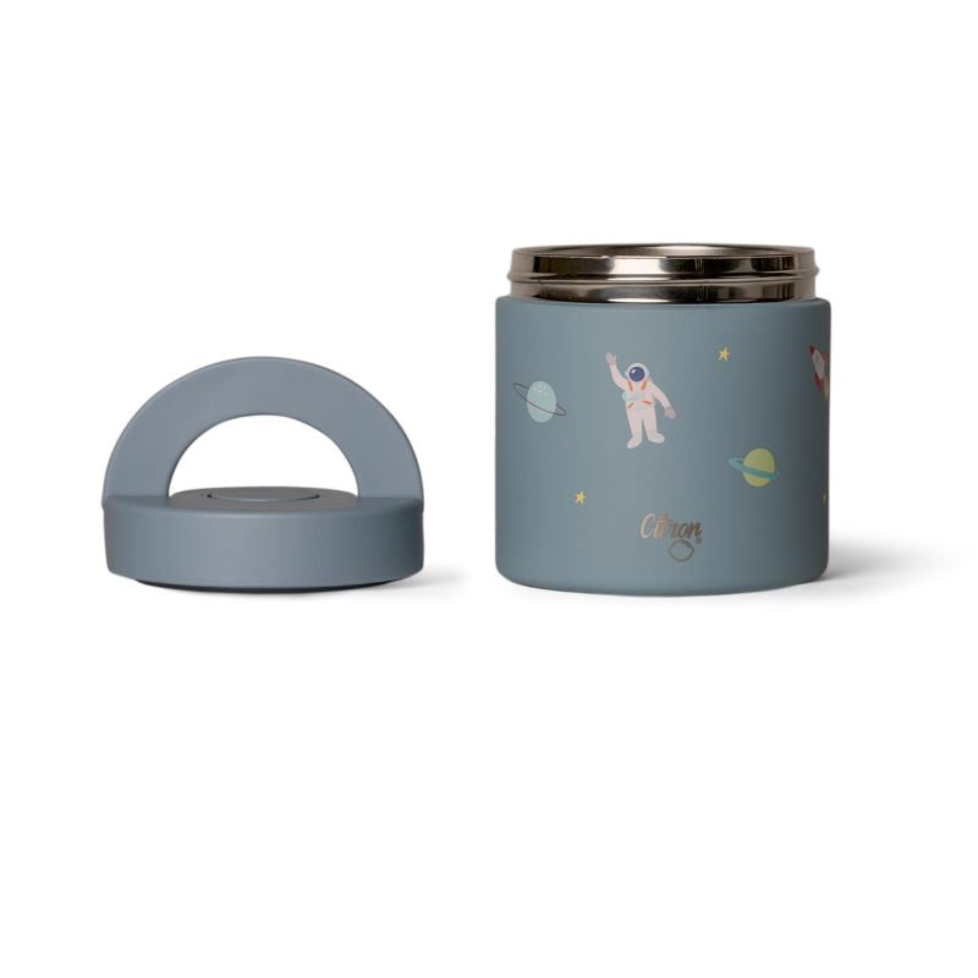 Termos obiadowy Citron Spaceship 350 ml dla dzieci – stal nierdzewna, szczelny, bez BPA, wzór kosmos, ciepło do 6h