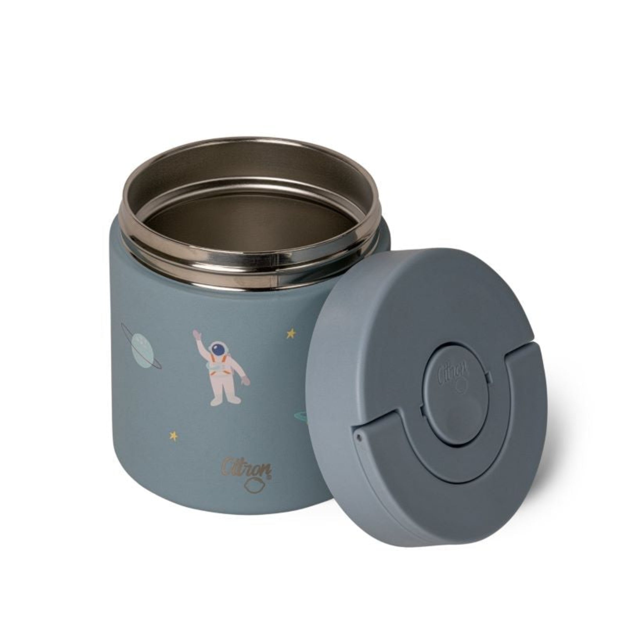 Termos obiadowy Citron Spaceship 350 ml dla dzieci – stal nierdzewna, szczelny, bez BPA, wzór kosmos, ciepło do 6h