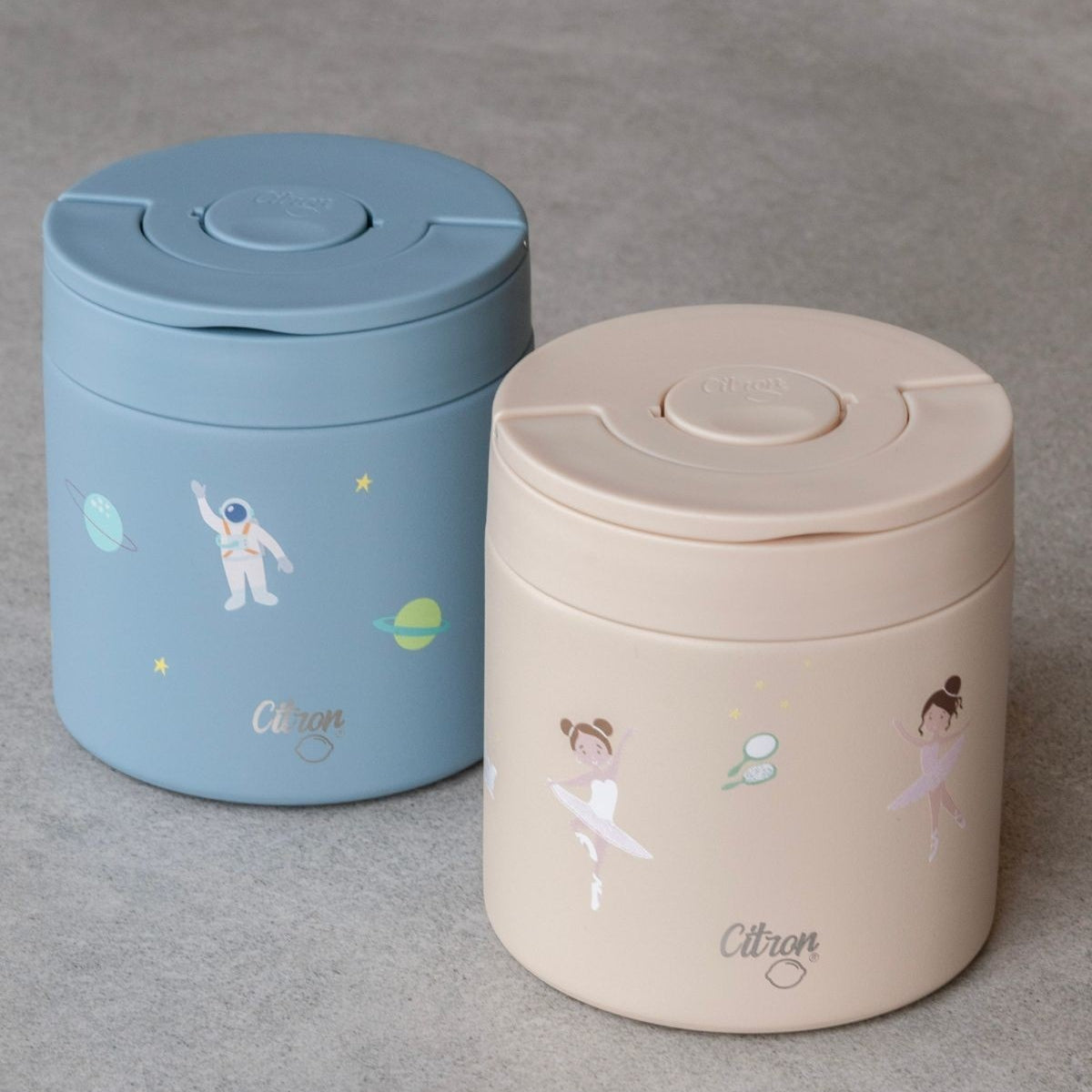 Termos obiadowy Citron Spaceship 350 ml dla dzieci – stal nierdzewna, szczelny, bez BPA, wzór kosmos, ciepło do 6h