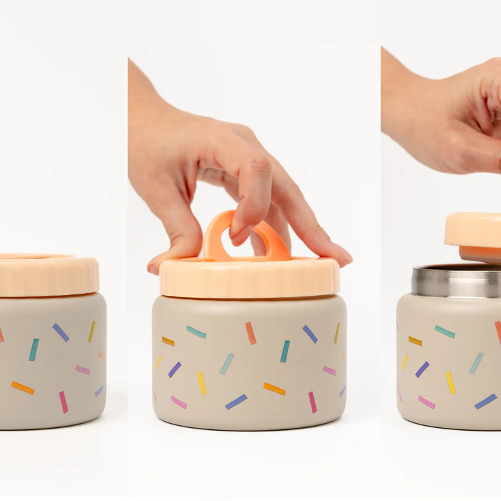 Termos obiadowy The Cotton Cloud – 500 ml, utrzymuje ciepło do 6 h, idealny do szkoły i przedszkola, wzór: kotki