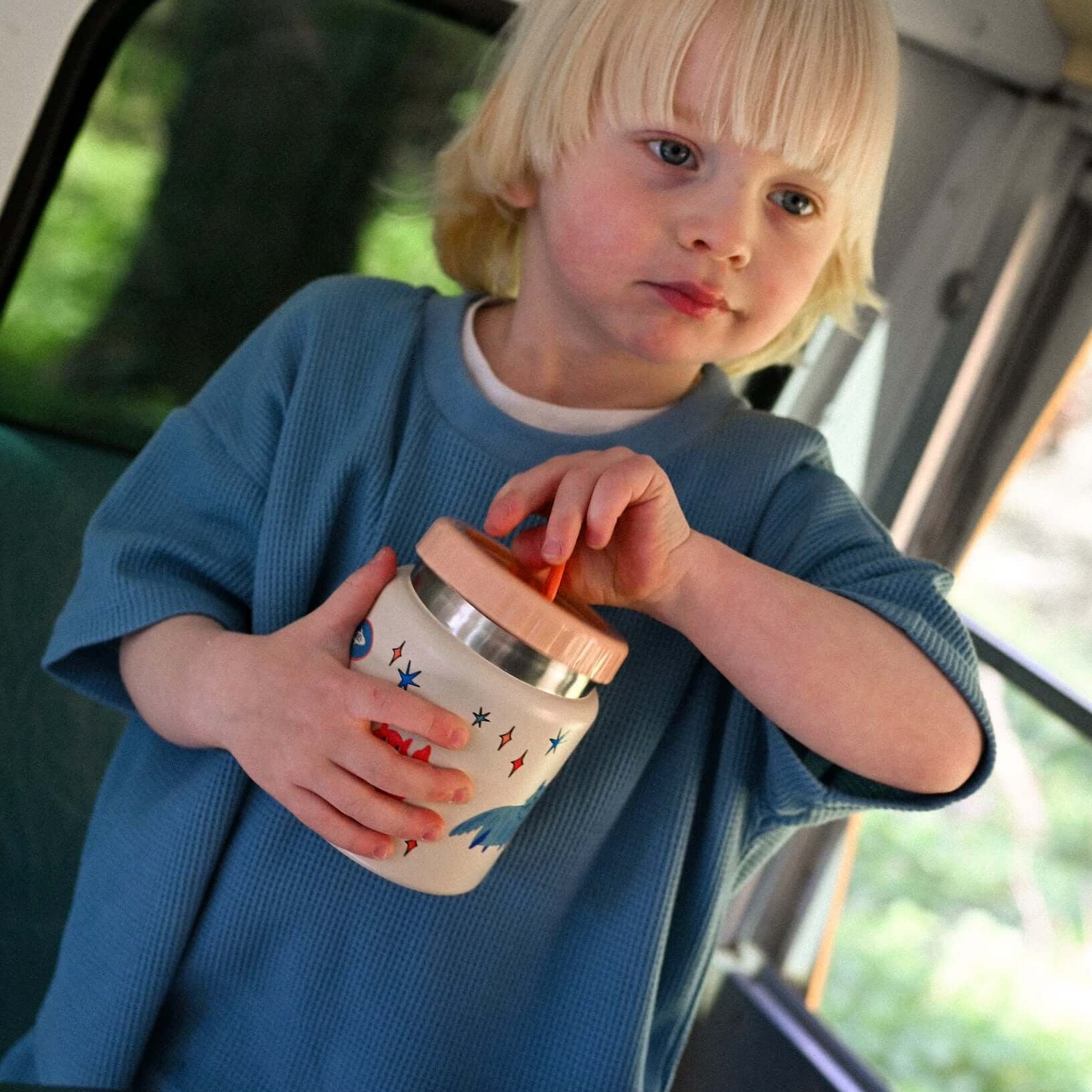 Termos obiadowy The Cotton Cloud – 500 ml, utrzymuje ciepło do 6 h, idealny do szkoły i przedszkola, wzór: kotki