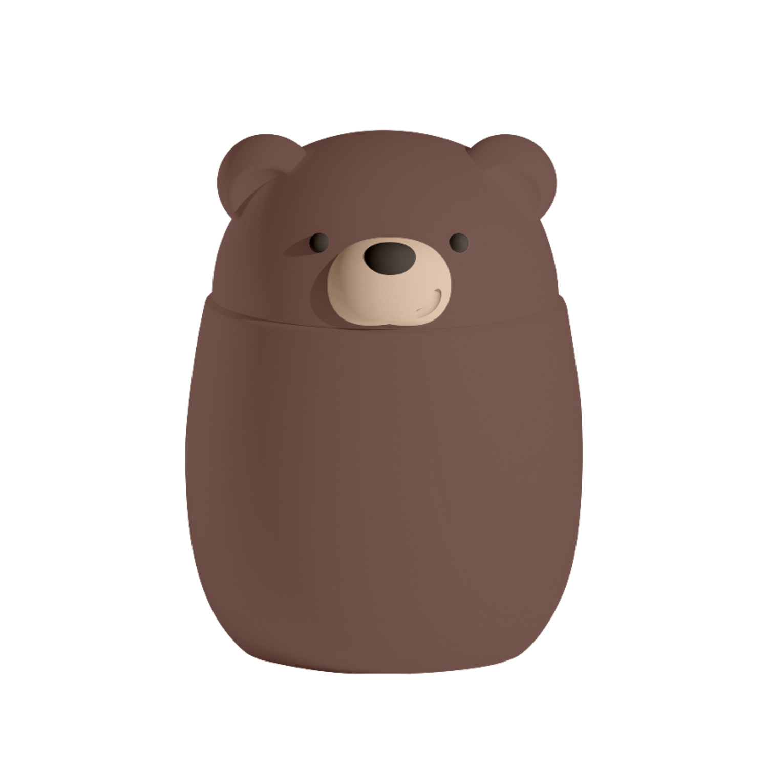 Asobu Bestie Foodie Brown Bear - termos obiadowy dla dzieci, 300 ml, stal nierdzewna, ergonomiczny kształt, odporny na zarysowania, zabawny kształt niedźwiedzia, kolor: brązowy