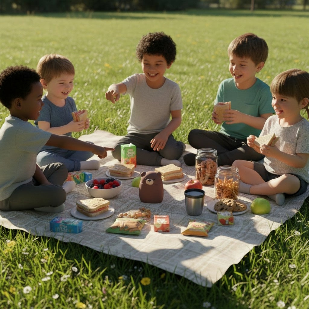 Asobu Bestie Foodie Brown Bear - termos obiadowy dla dzieci, 300 ml, stal nierdzewna, ergonomiczny kształt, odporny na zarysowania, zabawny kształt niedźwiedzia, kolor: brązowy