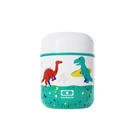 Monbento Capsule Dino – termos dla dzieci 280 ml. Utrzymuje ciepło do 5 h, 100% szczelny i lekki. Idealny na zupę, owsiankę czy makaron w podróży, wzór: dinozaury