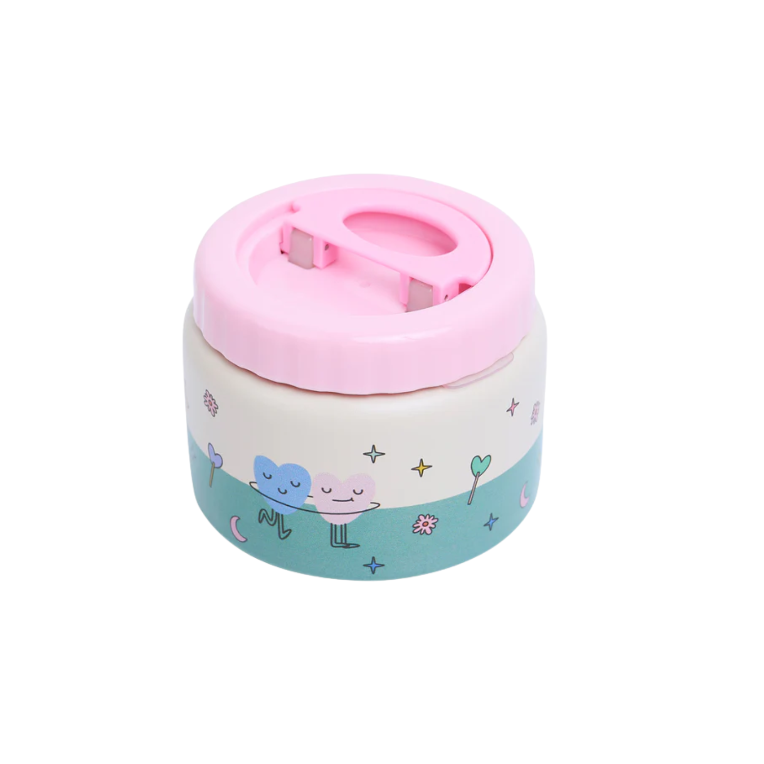 Termos obiadowy The Cotton Cloud – 350 ml, utrzymuje ciepło do 6 h, idealny do szkoły i przedszkola, wzór: serduszka