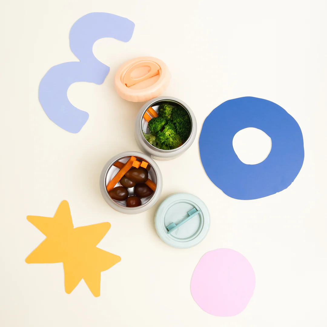 Termos obiadowy The Cotton Cloud – 350 ml, utrzymuje ciepło do 6 h, idealny do szkoły i przedszkola, wzór: serduszka