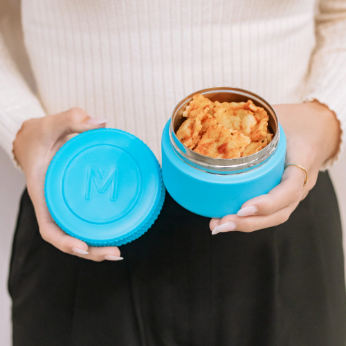 MontiiCo Food Jar Coastal 200 ml – termos dla dzieci, szczelny, utrzymuje ciepło do 5 h, idealny do szkoły, kolor: niebieski