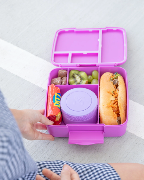 MontiiCo Food Jar Dusk 200 ml – termos dla dzieci, szczelny, utrzymuje ciepło do 5 h, idealny do szkoły, kolor: fioletowy