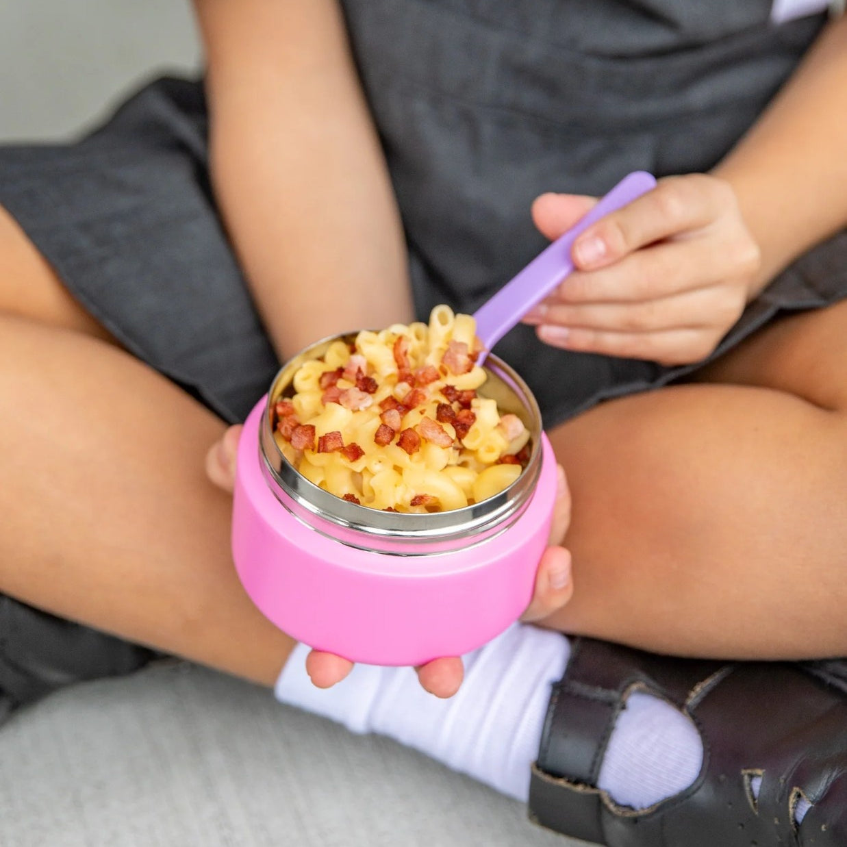 MontiiCo Food Jar Floss 200 ml – termos dla dzieci, szczelny, utrzymuje ciepło do 5 h, idealny do szkoły, kolor: różowy