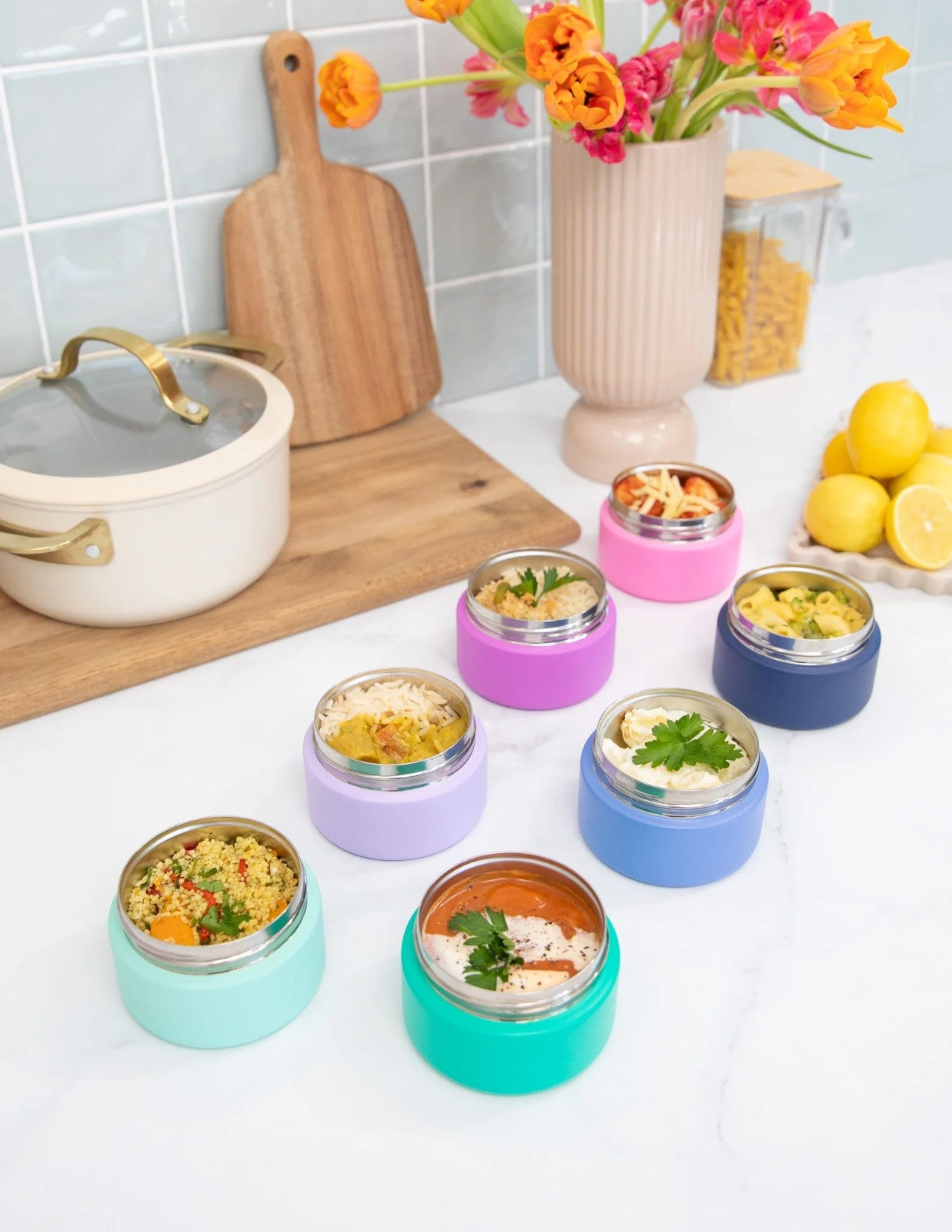 MontiiCo Food Jar Marine 200 ml – termos dla dzieci, szczelny, utrzymuje ciepło do 5 h, idealny do szkoły, kolor: zielony / morski