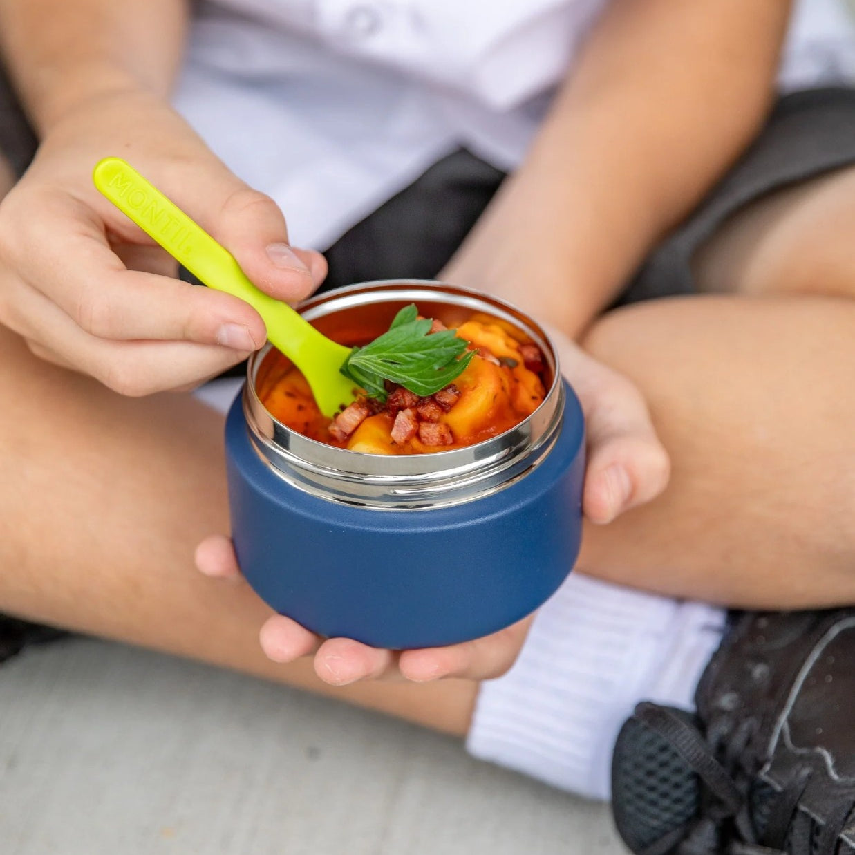 MontiiCo Food Jar Navy 200 ml – termos dla dzieci, szczelny, utrzymuje ciepło do 5 h, idealny do szkoły, kolor: granatowy