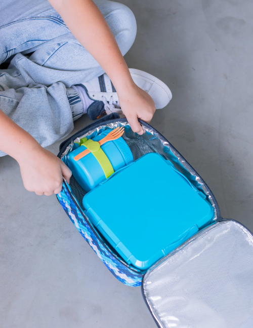 MontiiCo Food Jar Coastal 400 ml – termos dla dzieci, szczelny, utrzymuje ciepło do 7 h, idealny do szkoły, kolor: niebieski