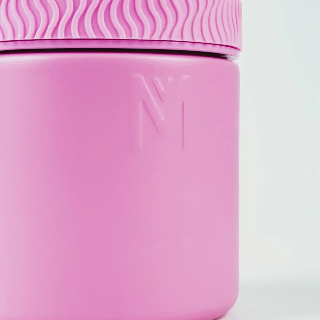 MontiiCo Food Jar Floss 400 ml – termos dla dzieci, szczelny, utrzymuje ciepło do 7 h, idealny do szkoły, kolor: różowy