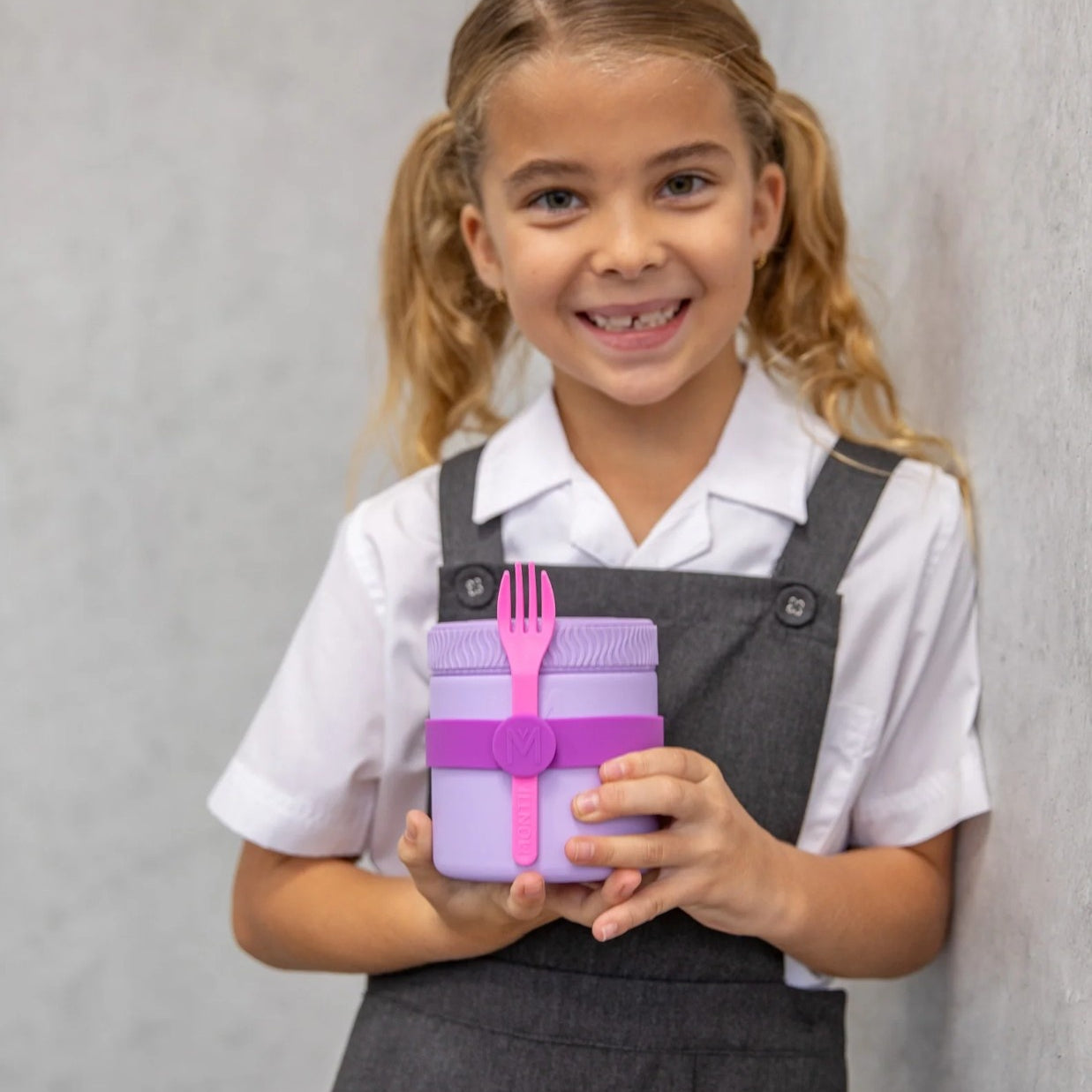 MontiiCo Food Jar Lilac 400 ml – termos dla dzieci, szczelny, utrzymuje ciepło do 7 h, idealny do szkoły, kolor: fioletowy